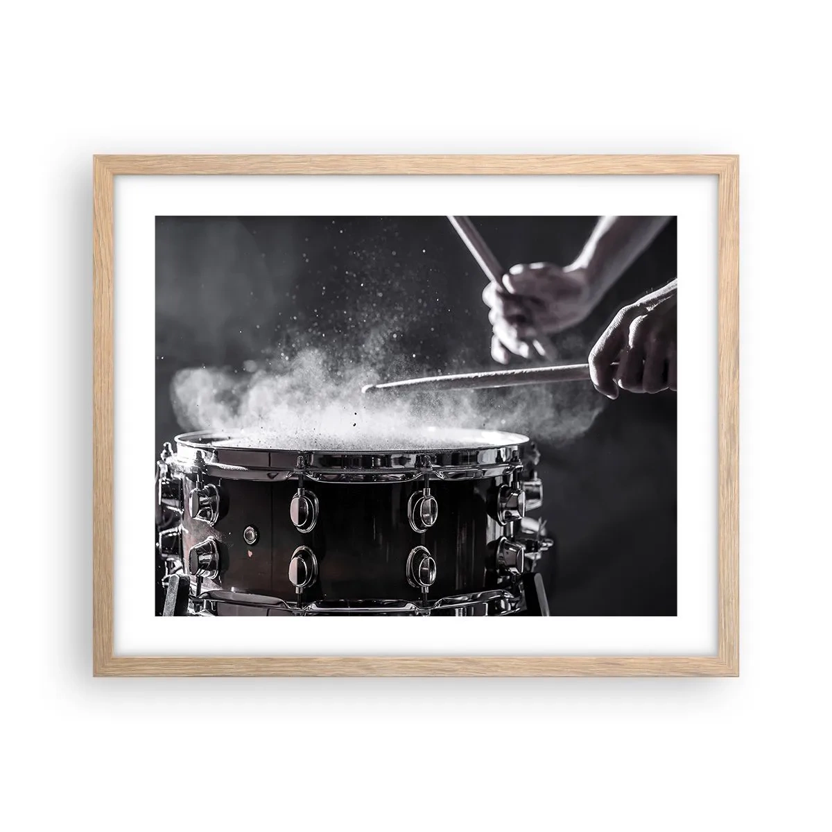 Affiche dans un chêne clair - Poster - Tempo de la musique - 50x40 cm