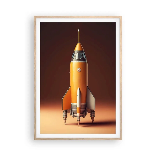 Affiche dans un chêne clair - Poster - Ça commence par un rêve - 70x100 cm