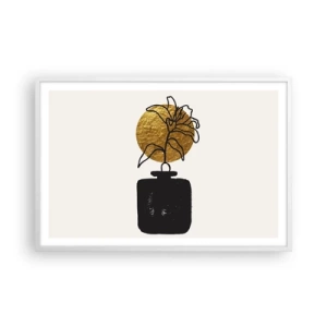 Affiche dans un cadre blanc - Poster - La beauté vaut son pesant d'or - 91x61 cm