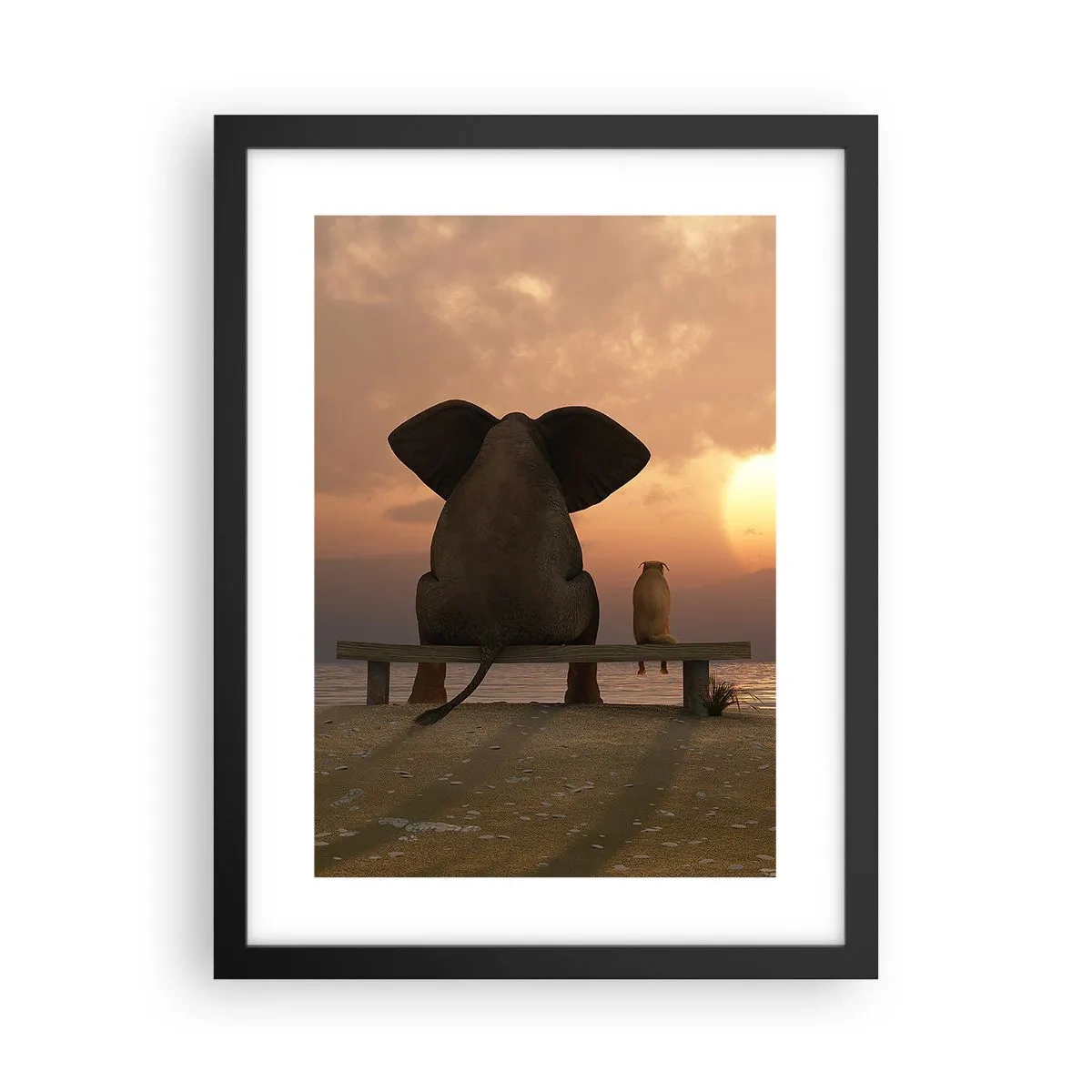 Affiche dans un cadre noir - Poster - C'est bon de garder le silence ensemble - 30x40 cm