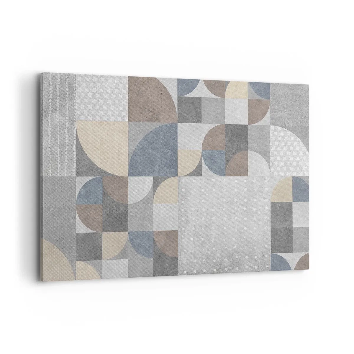 Impression sur toile - Image sur toile - Motif géométrique dans des tons pastel - 120x80cm - Fantaisie de la céramique  - Décoration murale moderne pour le salon et la chambre ARTTOR