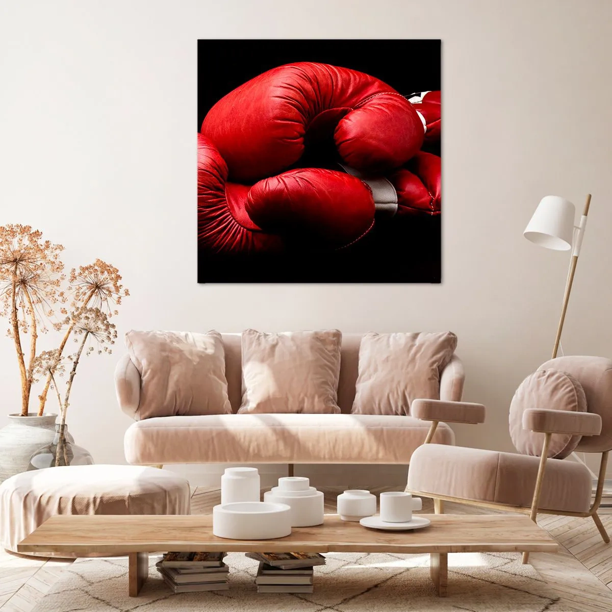 Impression sur toile - Image sur toile - Les émotions du combat sont derrière nous - 30x30 cm