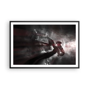 Affiche dans un cadre noir - Poster - Dans les brumes du jazz - 91x61 cm