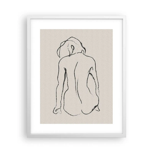 Affiche dans un cadre blanc - Poster - Femme nue - 40x50 cm