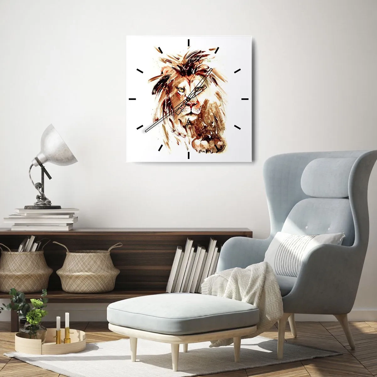 Horloge murale - Pendule murale - Force et dignité - 40x40 cm