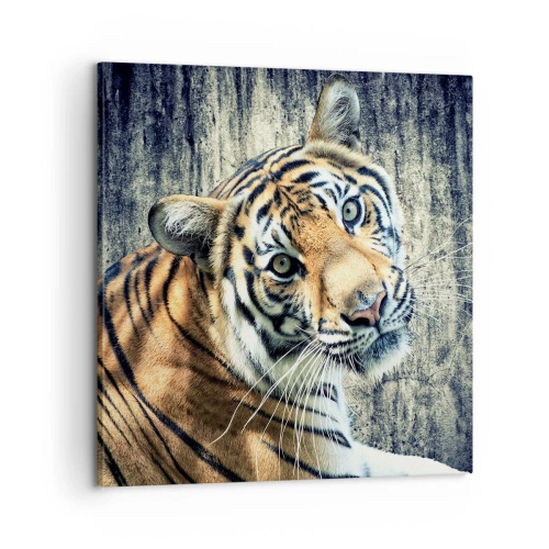 Impression sur toile - Image sur toile - Portrait dans les flots de lumière - 60x60 cm