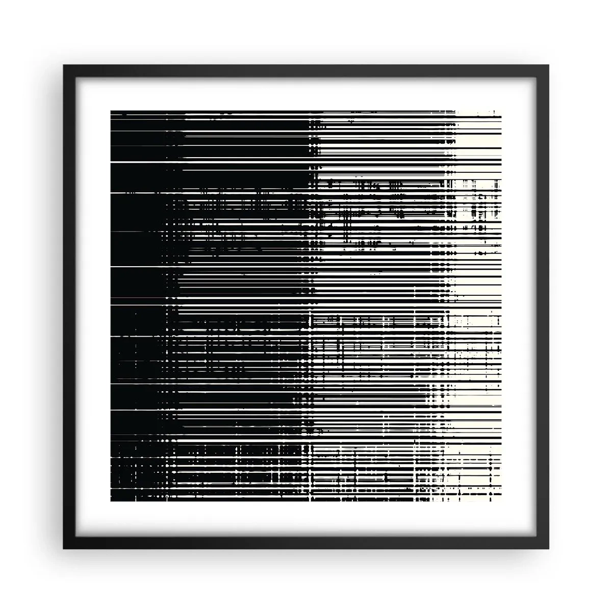 Affiche dans un cadre noir - Poster - Ondes et vibrations - 50x50 cm