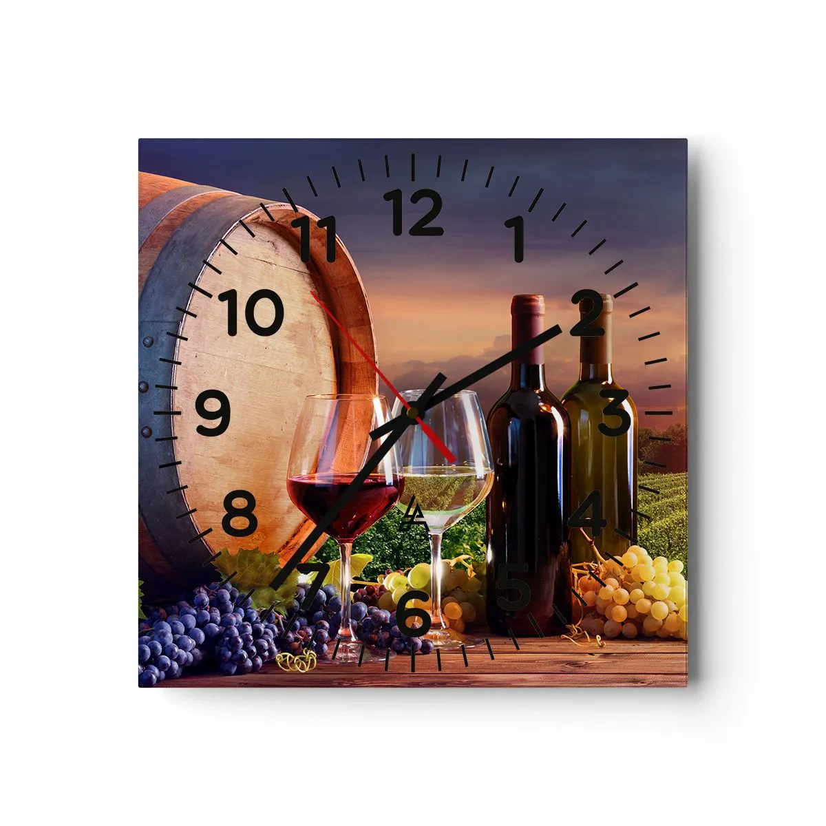Horloge murale - Pendule murale - Ici la vie a du goût - 40x40 cm