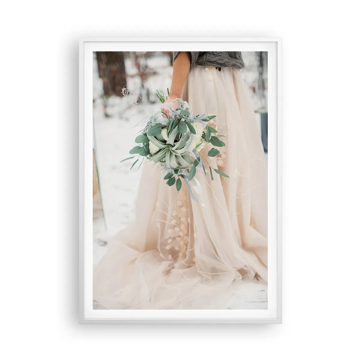 Affiche dans un cadre blanc - Poster - Et il vécurent longtemps et heureux - 70x100 cm