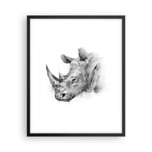 Affiche dans un cadre noir - Poster - Potrait africain - 40x50 cm