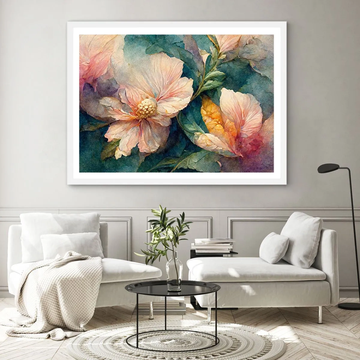 Affiche dans un cadre blanc - Poster - Uniquement de la subtilité - 40x30 cm