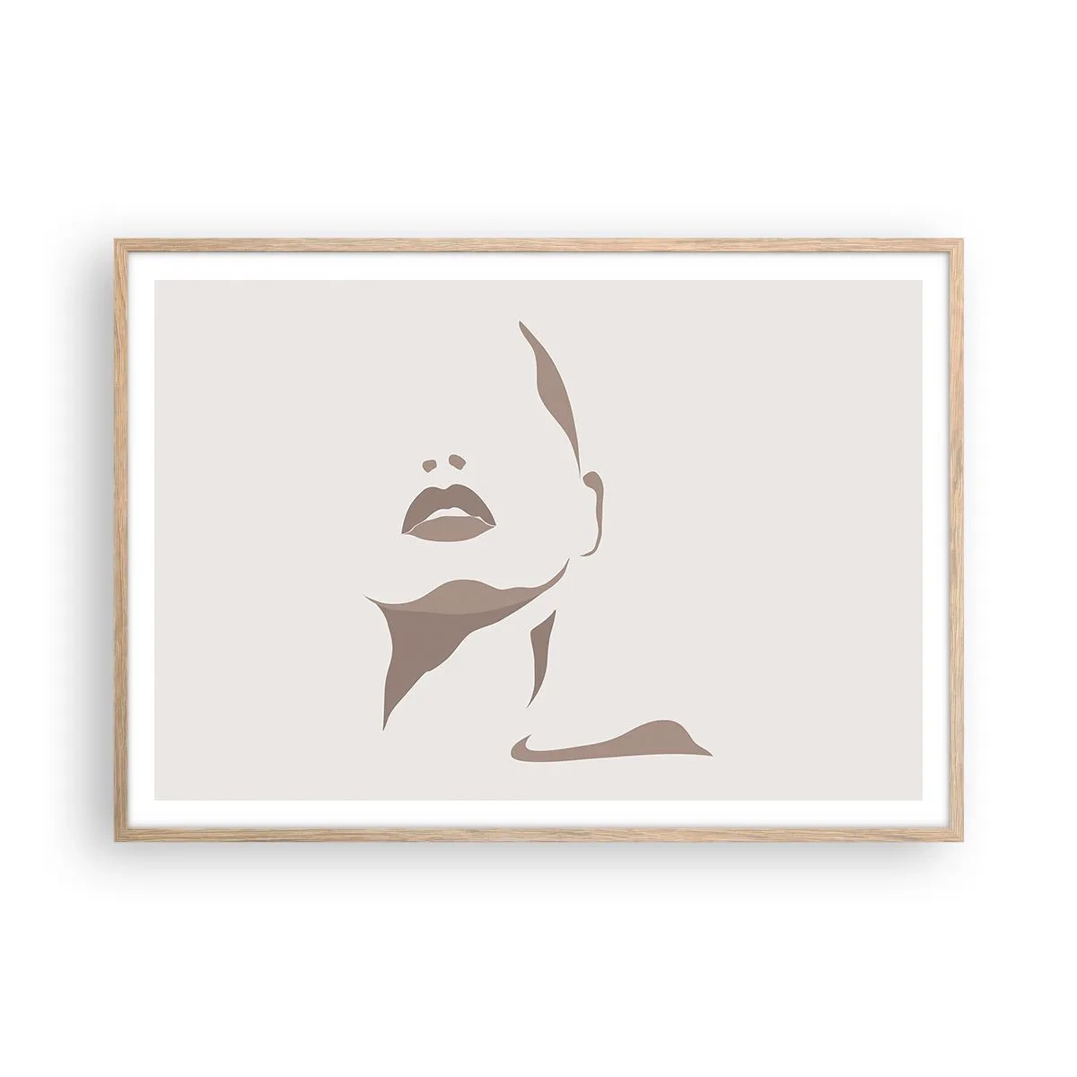 Affiche dans un chêne clair - Poster - Fait de lumière et d'ombre - 100x70 cm