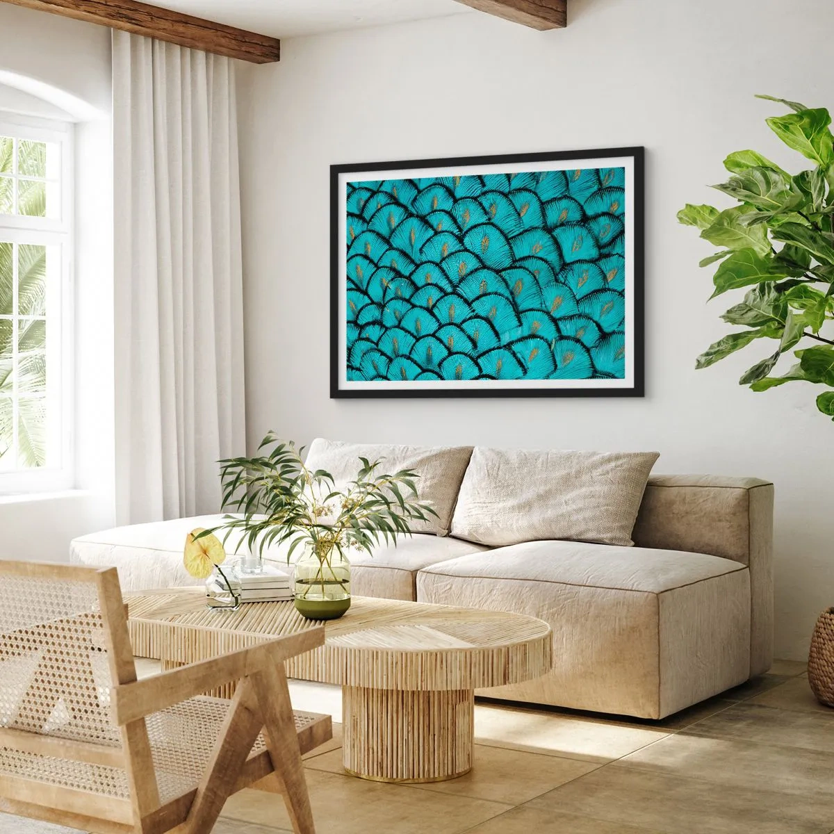 Affiche dans un cadre noir - Poster - Le grand gala des plumes - 91x61 cm