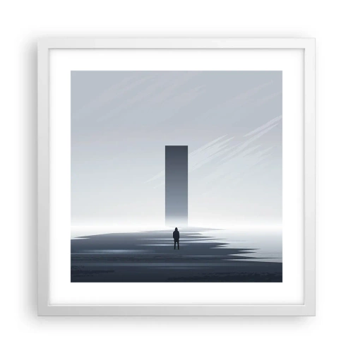 Affiche dans un cadre blanc - Poster - Opportunité ou menace ? - 40x40 cm