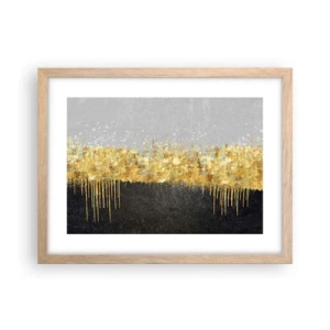 Affiche dans un chêne clair - Poster - Vers l'intérieur et vers le haut - 40x30 cm