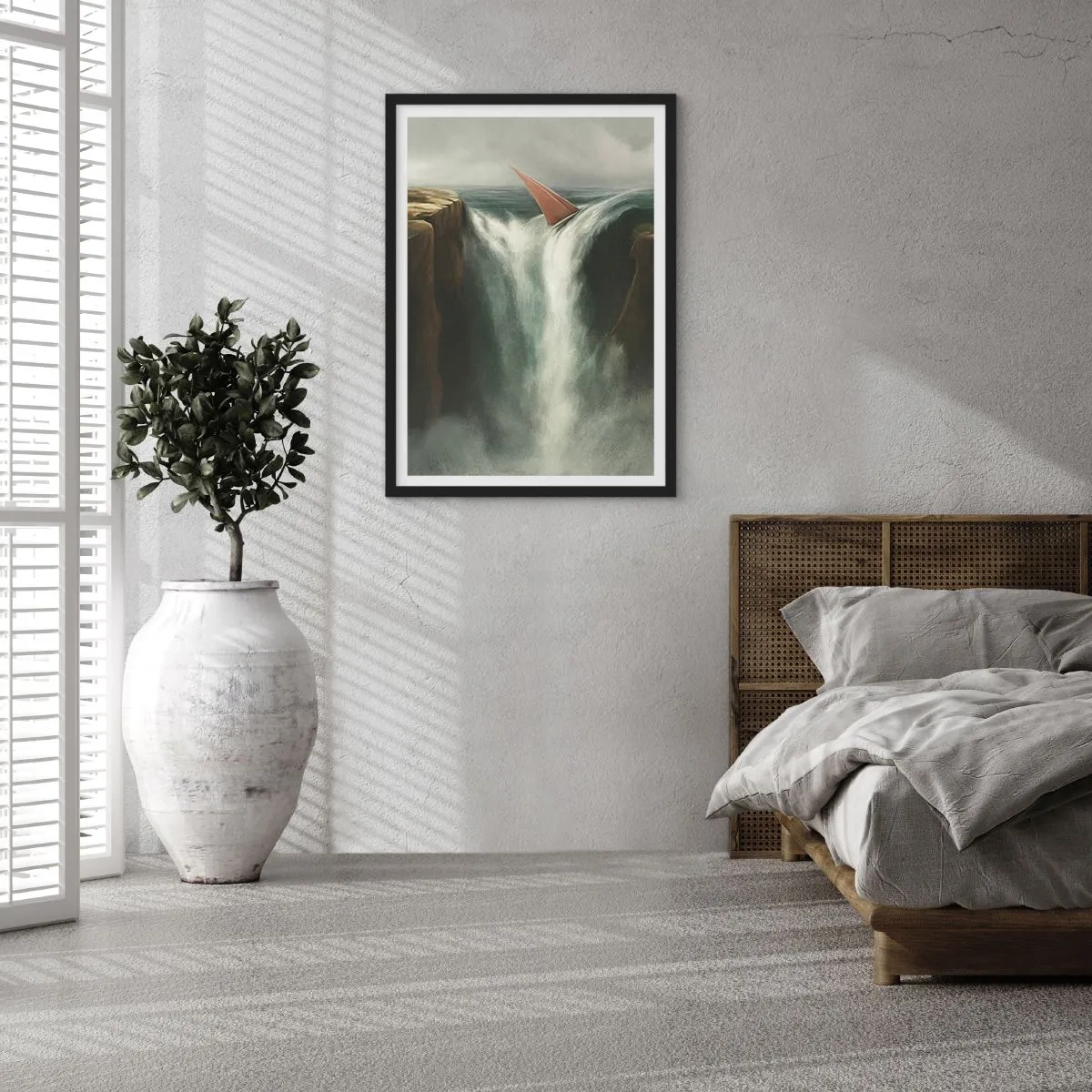 Affiche dans un cadre noir - Poster - Un avertissement de la vie - 30x40 cm