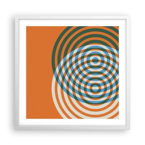 Affiche dans un cadre blanc - Poster - Variation circulaire abstraite - 50x50 cm