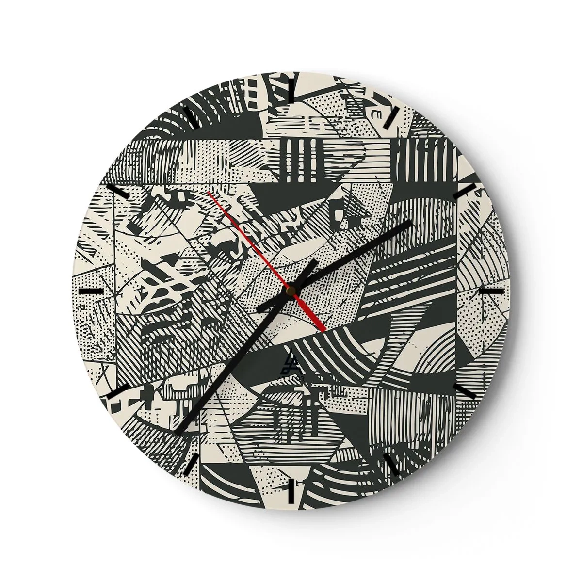 Horloge murale - Pendule murale - Dynamique du modernisme - 40x40 cm