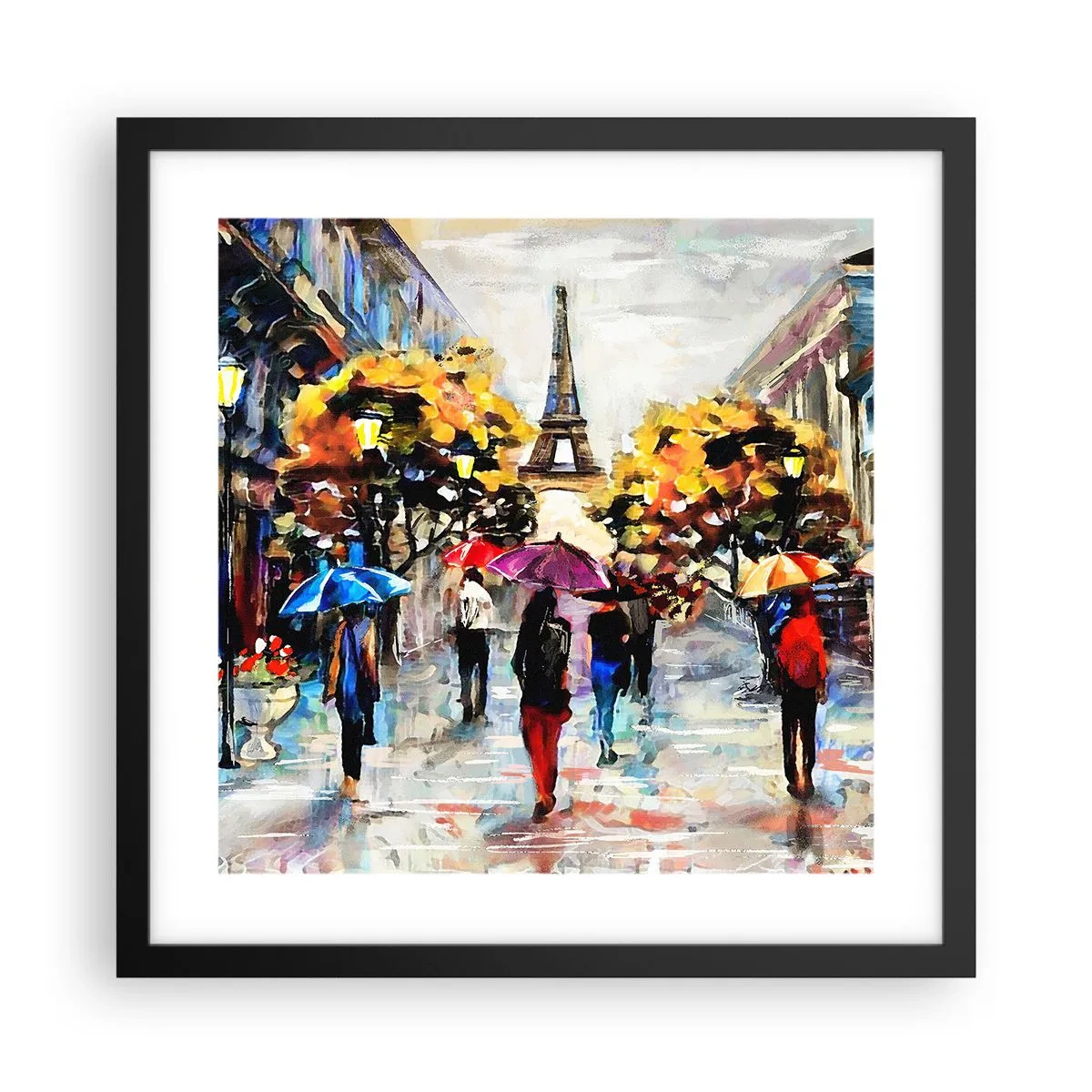 Affiche dans un cadre noir - Poster - Particulièrement beau en automne - 40x40 cm