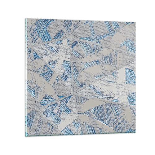 Impression sur verre - Image sur verre - Dans un labyrinthe bleu-gris - 40x40 cm