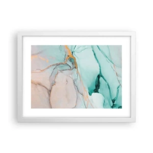 Affiche dans un cadre blanc - Poster - Danse des formes et des couleurs - 40x30 cm