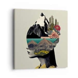 Impression sur toile - Image sur toile - La femme – toujours un mystère - 30x30 cm