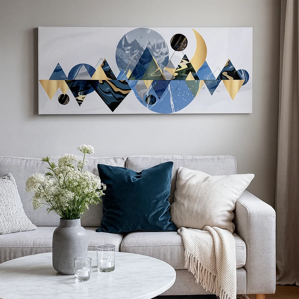 Impression sur toile - Image sur toile - Paysage géométrique - 30x30 cm