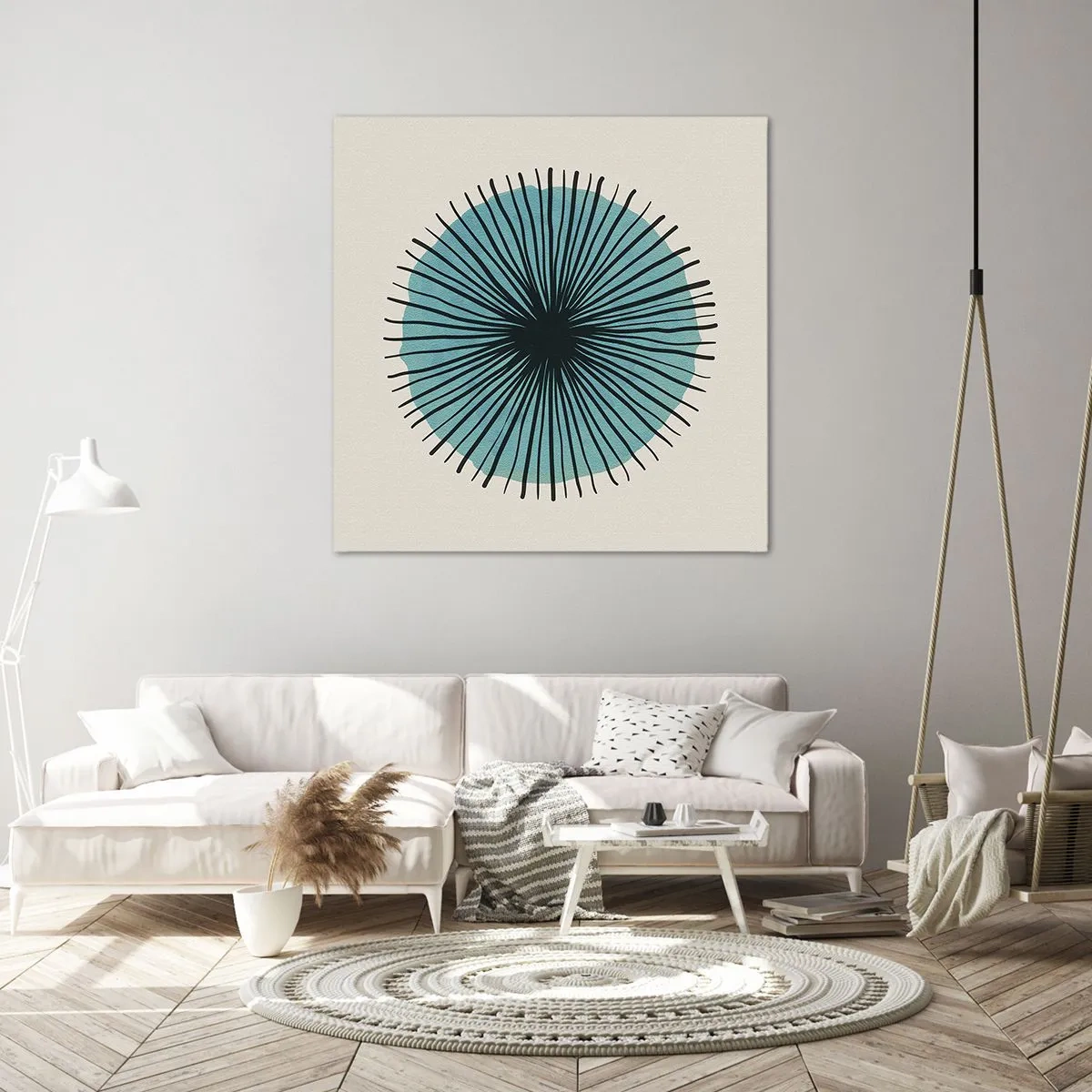 Impression sur toile - Image sur toile - Rayonnant dans l'azur - 40x40 cm