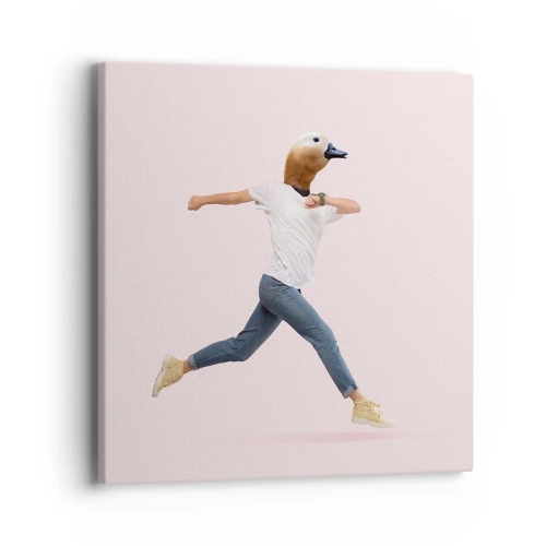 Impression sur toile - Image sur toile - Une pincée d'absurdité - 40x40 cm