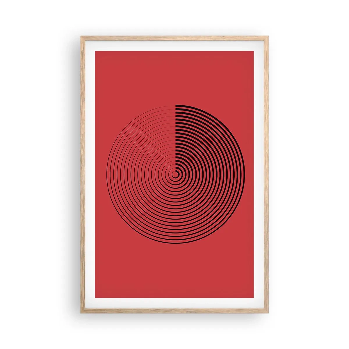 Affiche dans un chêne clair - Poster - Mouvement circulaire - 61x91 cm