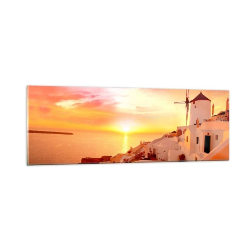 Impression sur verre - Image sur verre - Fondre en blanc et or - 90x30 cm