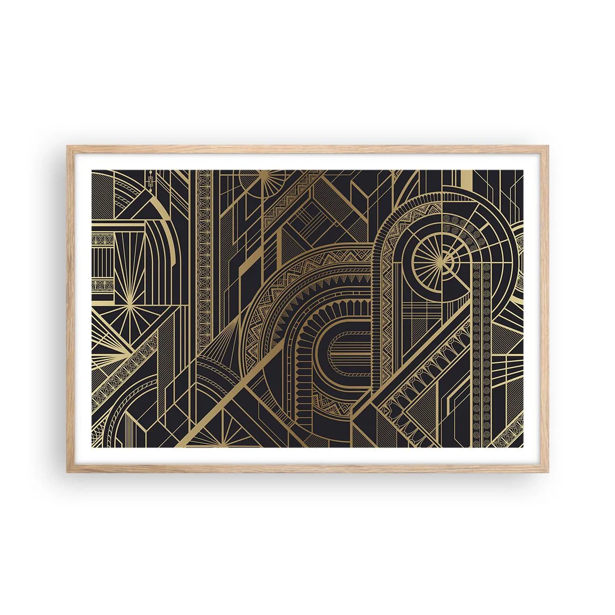 Affiche dans un chêne clair - Poster - Concept, idée, plan - 91x61 cm