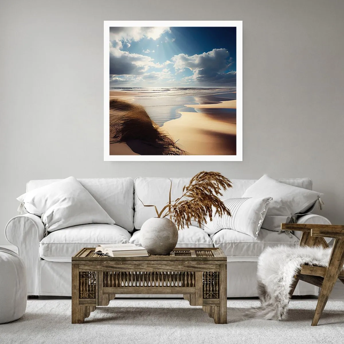 Affiche - Poster - Plage, plage sauvage - 60x60 cm