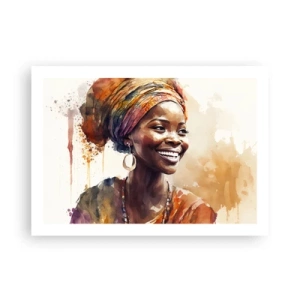 Affiche - Poster - reine africaine - 70x50 cm