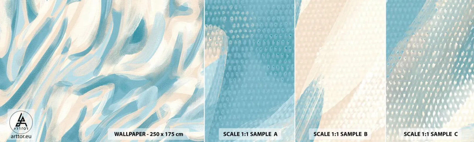 Échantillon De Papier Peint Standard Eco - Brise printanière - Morceau, Brillant, Pastel - 100x30 cm