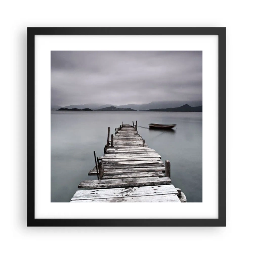 Affiche dans un cadre noir - Poster - Tu peux partir demain - 40x40 cm