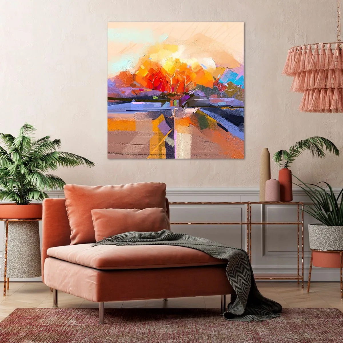 Impression sur toile - Image sur toile - L'automne est arrivé - 70x70 cm