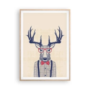 Affiche dans un chêne clair - Poster - Une extravagance amusante - 70x100 cm