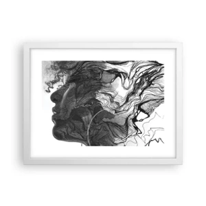 Affiche dans un cadre blanc - Poster - Emmêlé dans les rêves - 40x30 cm