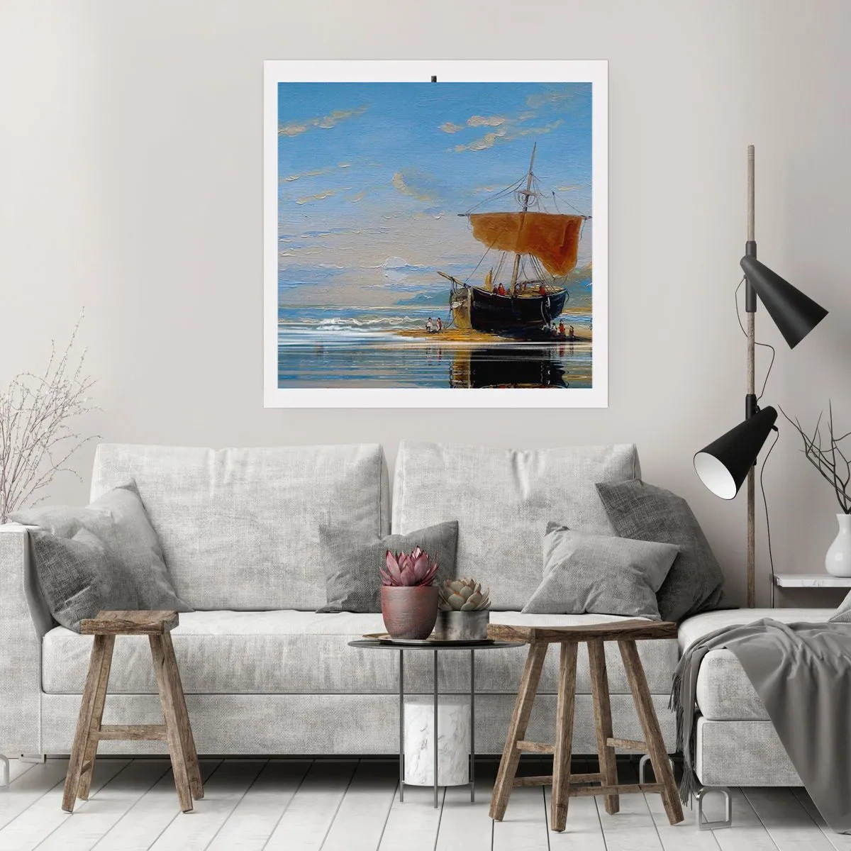 Affiche - Poster - Eau, terre, air - 50x50 cm