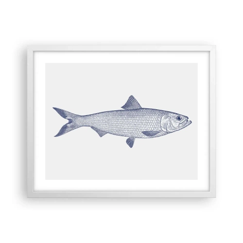 Affiche dans un cadre blanc - Poster - Salutations des mers du nord - 50x40 cm