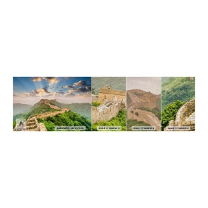 Échantillon de Papier Peint Premium Canvas - Grandeur éternelle - Paysage, La grande muraille de Chine, Asie - 100x30 cm