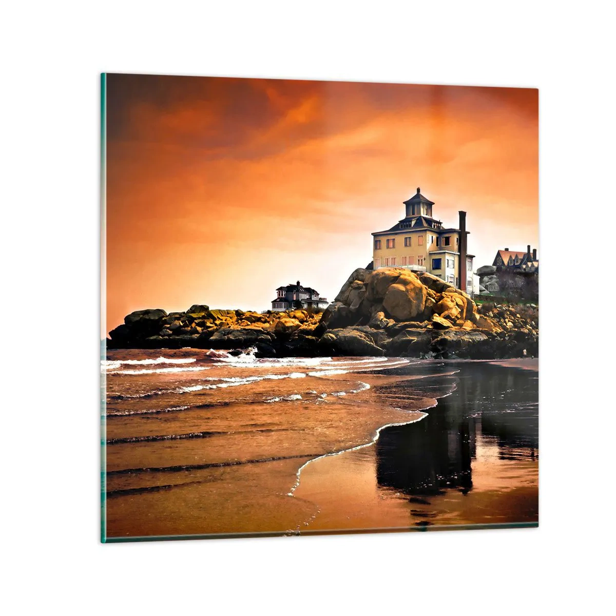 Impression sur verre - Image sur verre - L'élégance de la côte ouest - 40x40 cm