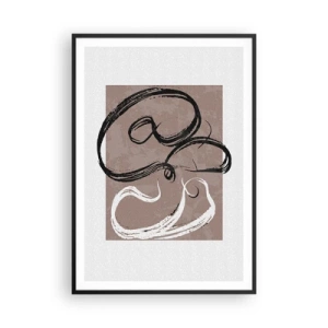 Affiche dans un cadre noir - Poster - Composition – la recherche de la plénitude - 70x100 cm