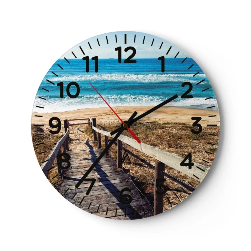 Horloge murale - Pendule murale - Cours! - 30x30 cm
