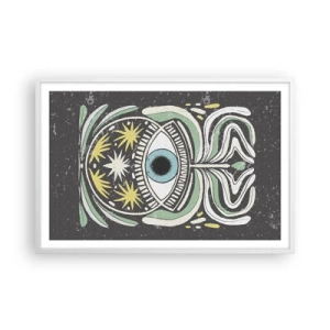 Affiche dans un cadre blanc - Poster - Rituels tribaux - 91x61 cm