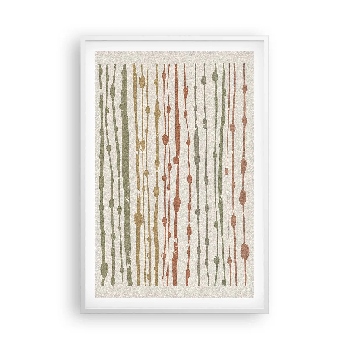 Affiche dans un cadre blanc - Poster - Notation musicale des couleurs - 61x91 cm